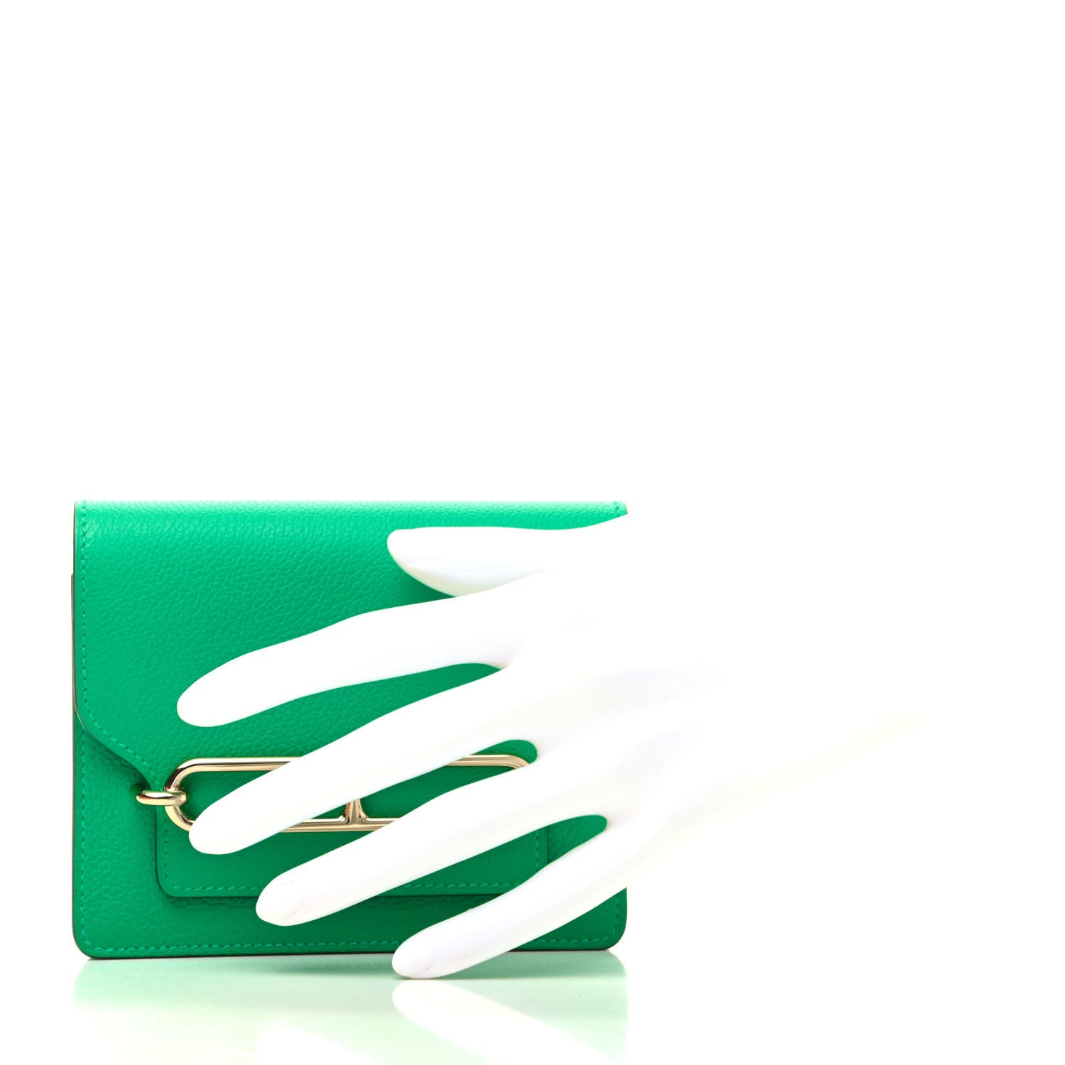 Hermes Evercolor Roulis Slim Wallet Menthe 2 of 9