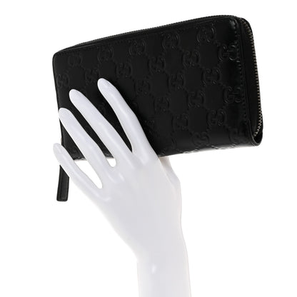 Gucci Guccissima Signature Microguccissima Bree Zip Around Wallet Black 2 of 7