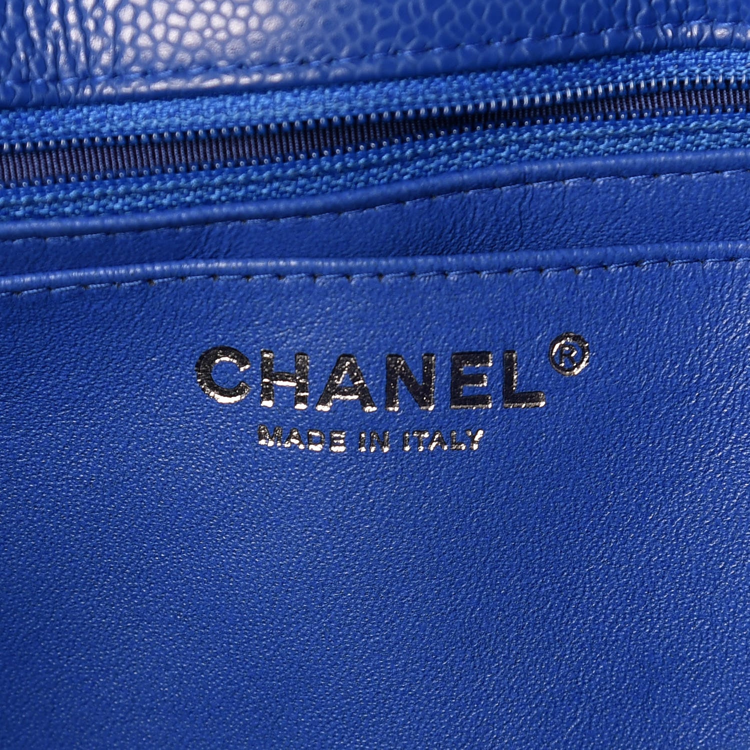 Chanel Caviar Quilted Jumbo Single Flap Blue 9 of 11