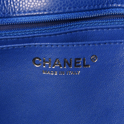 Chanel Caviar Quilted Jumbo Single Flap Blue 9 of 11