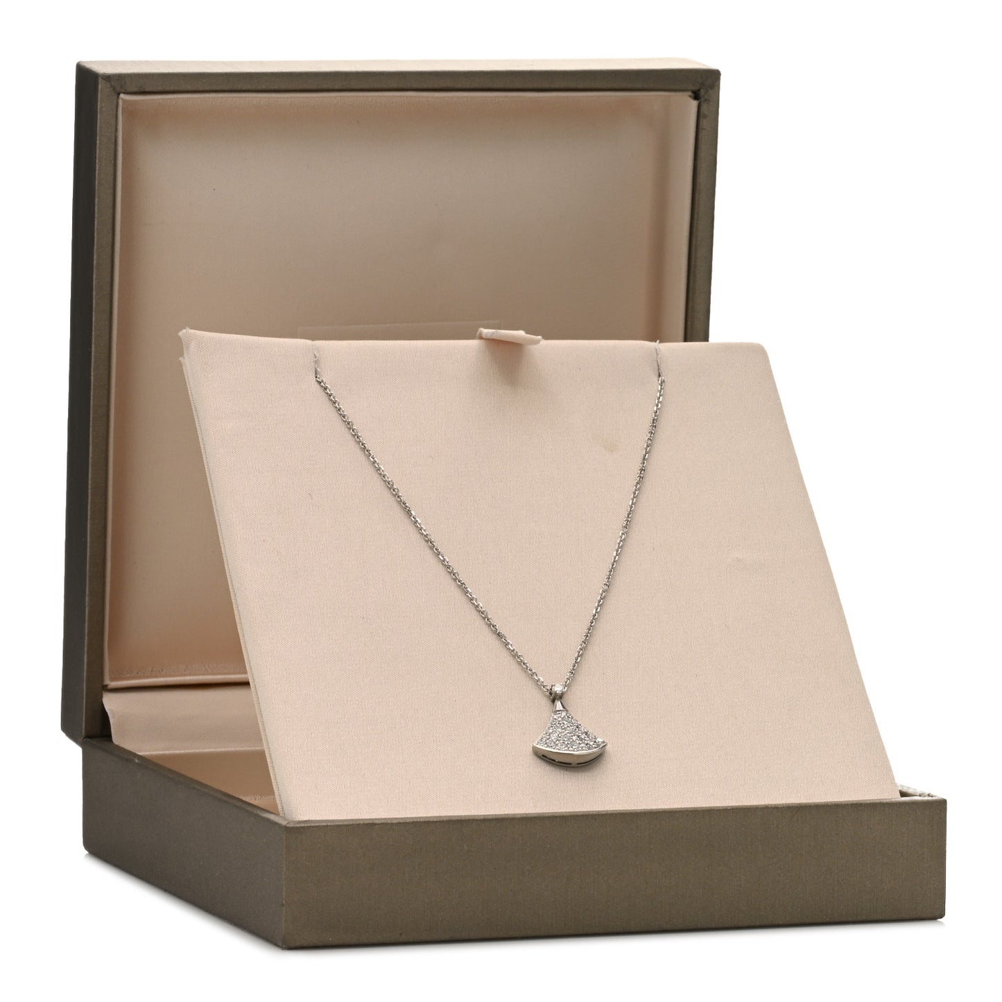 18K White Gold Diamond Divas' Dream Pave Necklace