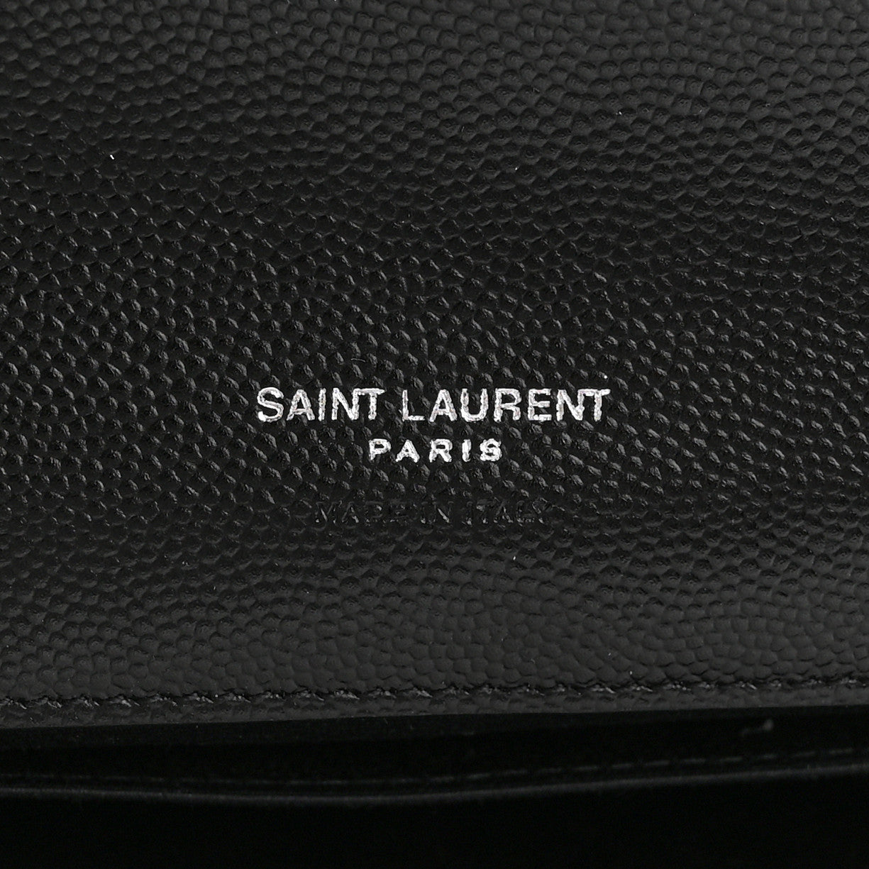 Saint Laurent Grain De Poudre Matelasse Chevron Monogram Envelope Clutch Black 6 of 8