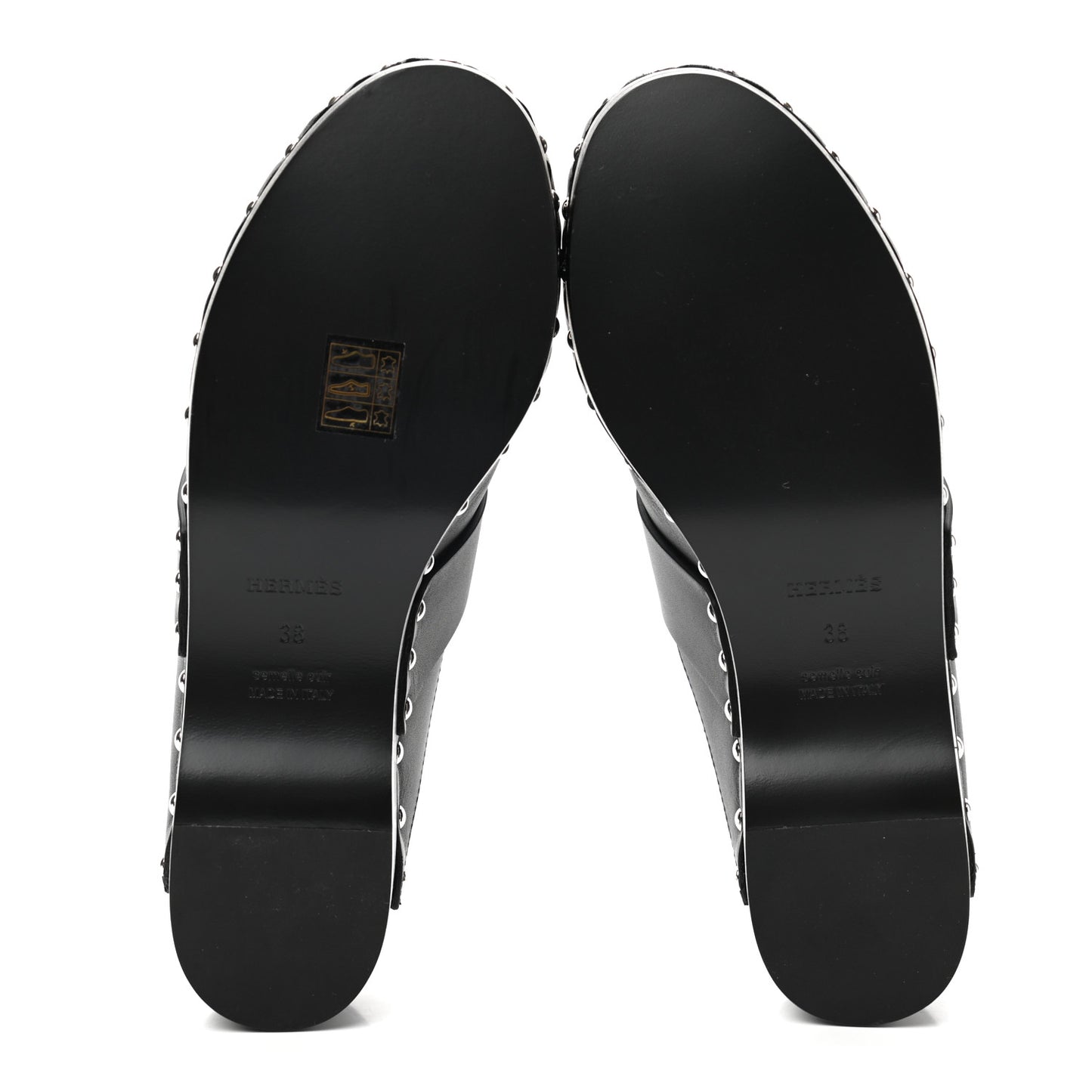 Calfskin Calya Mules 38 Black
