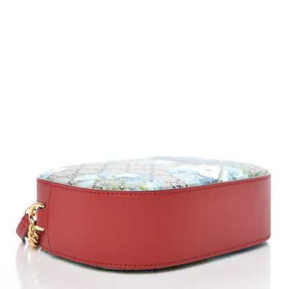 Gucci GG Supreme Monogram Blooms Mini Chain Shoulder Bag Beige Blue Navy Hibiscus Red 4 of 9