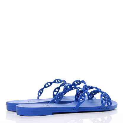 Hermes Rubber Chaine d'Ancre Rivage Sandals 37 Bleu Smalt 4 of 8