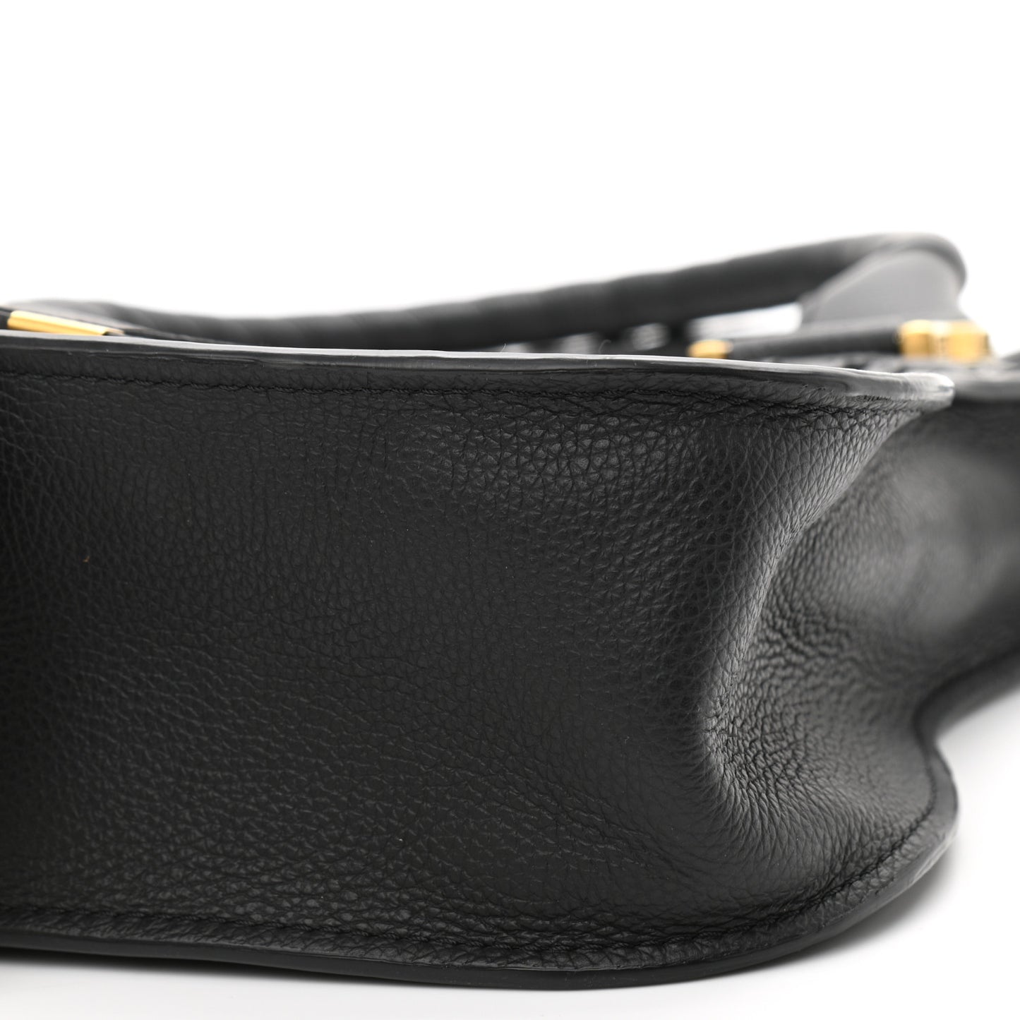 Calfskin Small Marcie Satchel Black