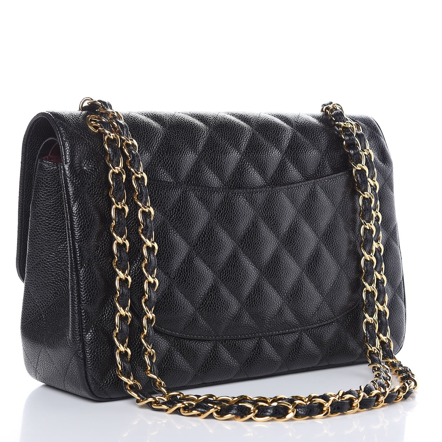 Chanel Caviar Quilted Jumbo Double Flap Black 3 of 10