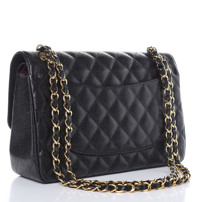 Chanel Caviar Quilted Jumbo Double Flap Black 3 of 10