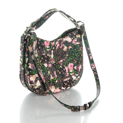 Givenchy Lambskin Roses Camouflage Print Small Obsedia Hobo Black 3 of 7