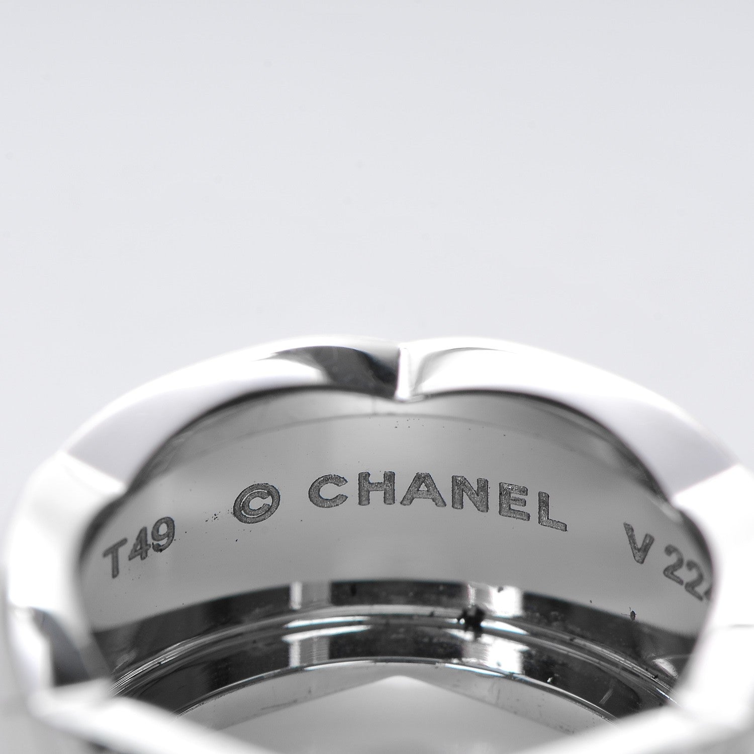 Chanel 18K White Gold Small Coco Crush Ring 5.25 3 of 5