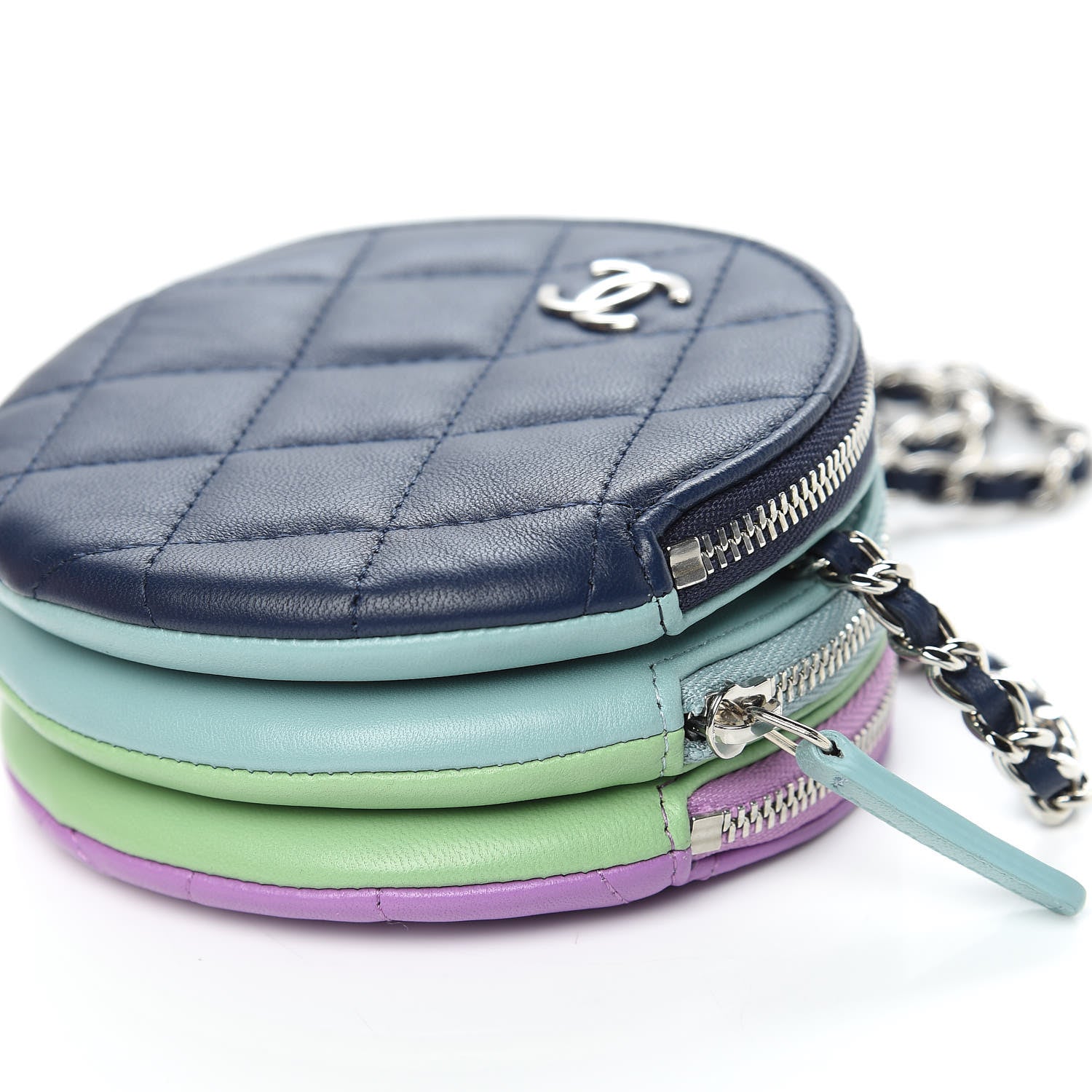 Chanel Lambskin Round Clutch With Chain Mulitcolor 9 of 10