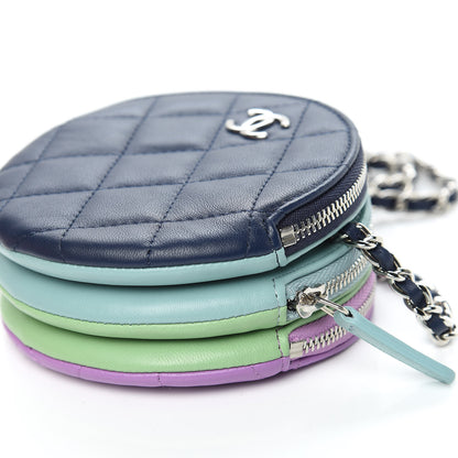 Chanel Lambskin Round Clutch With Chain Mulitcolor 9 of 10