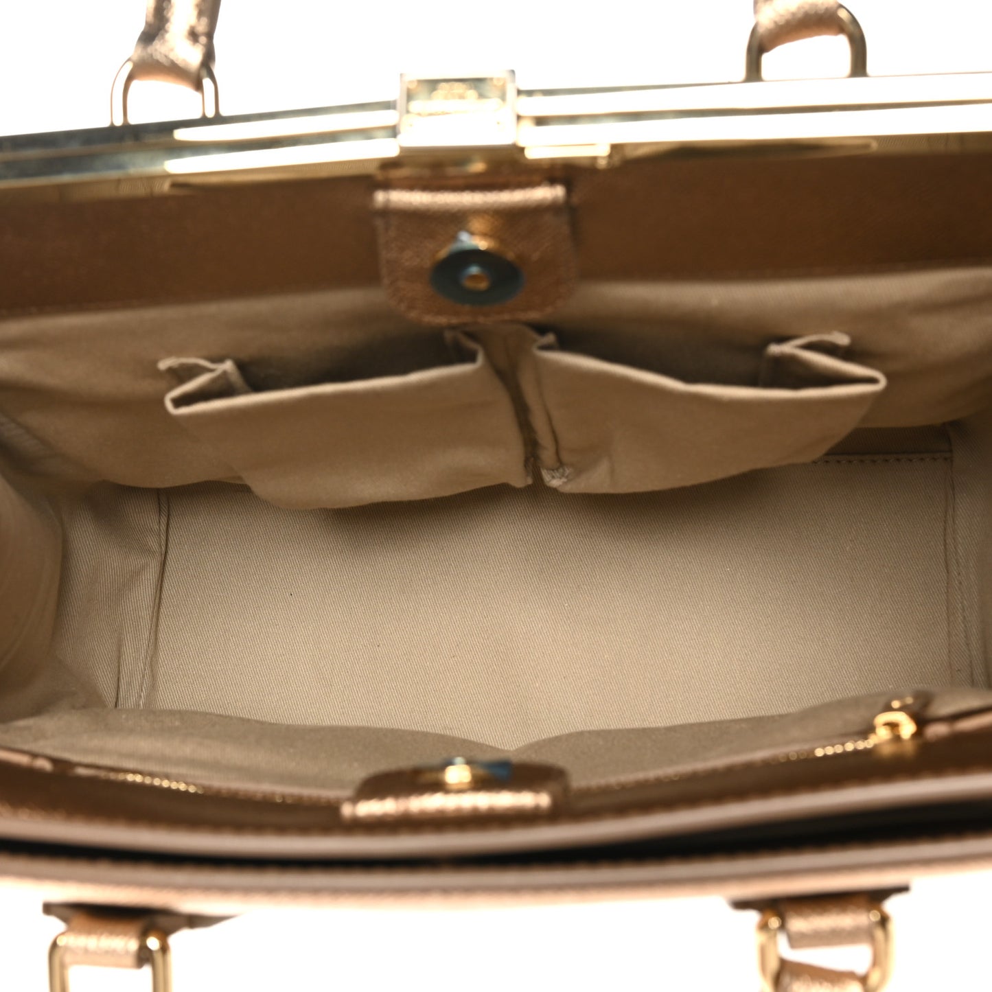Metallic Dauphine Medium Frame Tote Gold