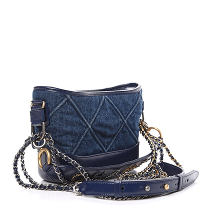 Chanel Denim Calfskin Small Gabrielle Hobo Blue 2 of 8