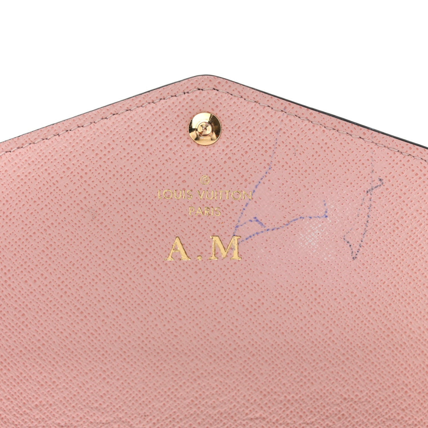 Louis Vuitton Damier Ebene Sarah Wallet NM Rose Ballerine 7 of 12