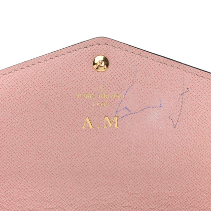 Louis Vuitton Damier Ebene Sarah Wallet NM Rose Ballerine 7 of 12