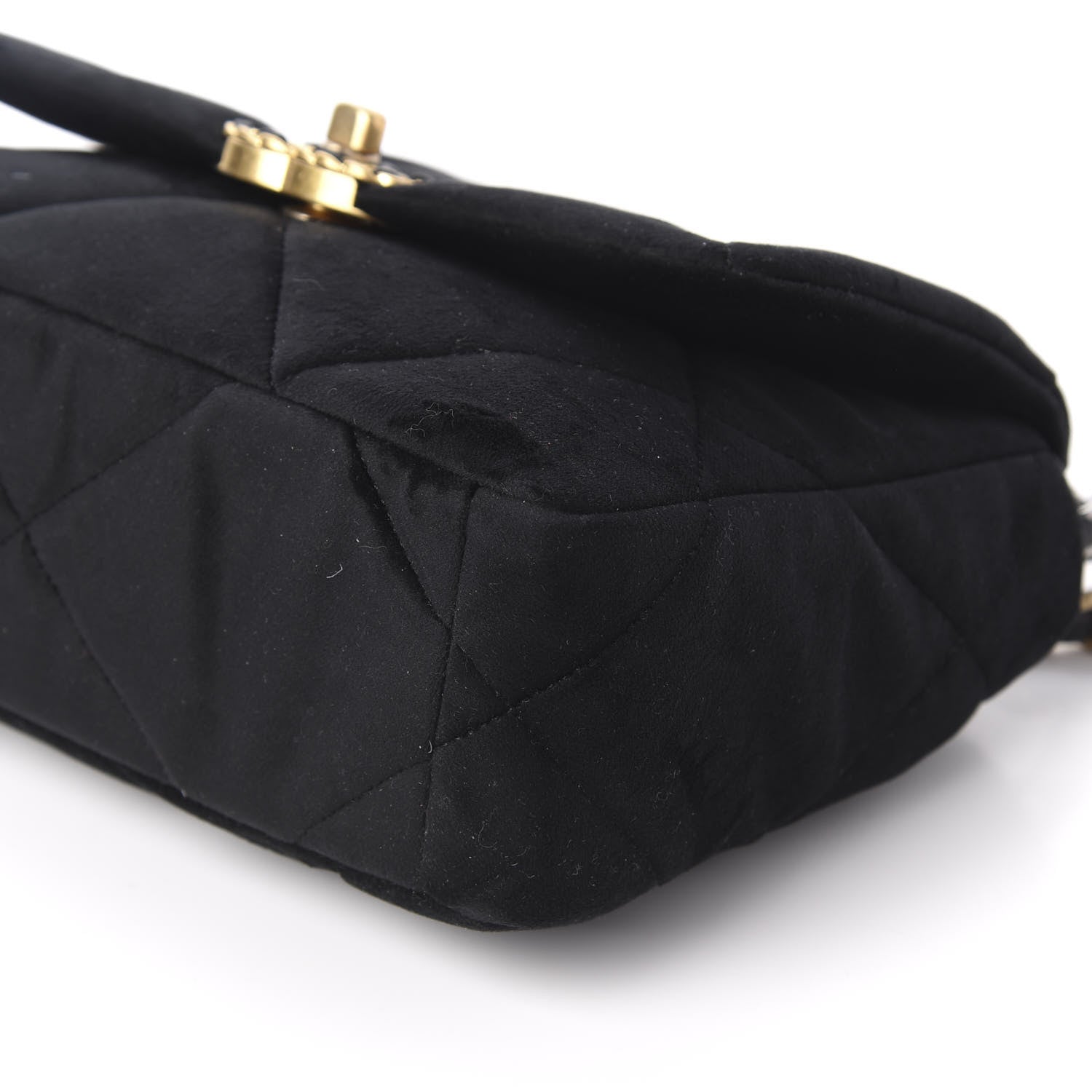 Chanel Velvet Quilted Medium 19 Flap Black 7 of 11