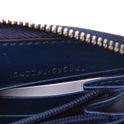Gucci X MLB Guccissima Signature NY Yankees Embroidered Zip Around Wallet Royale Ivory 8 of 10