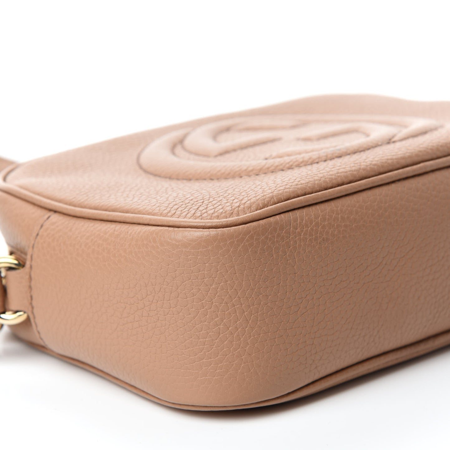 Pebbled Calfskin Small Soho Disco Bag Camelia