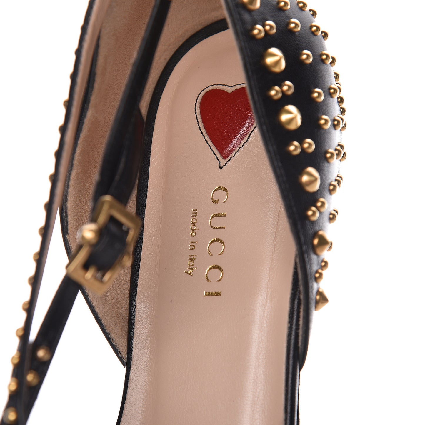 Malaga Kid Studded Pointed Toe Unia Flats 38.5 Black
