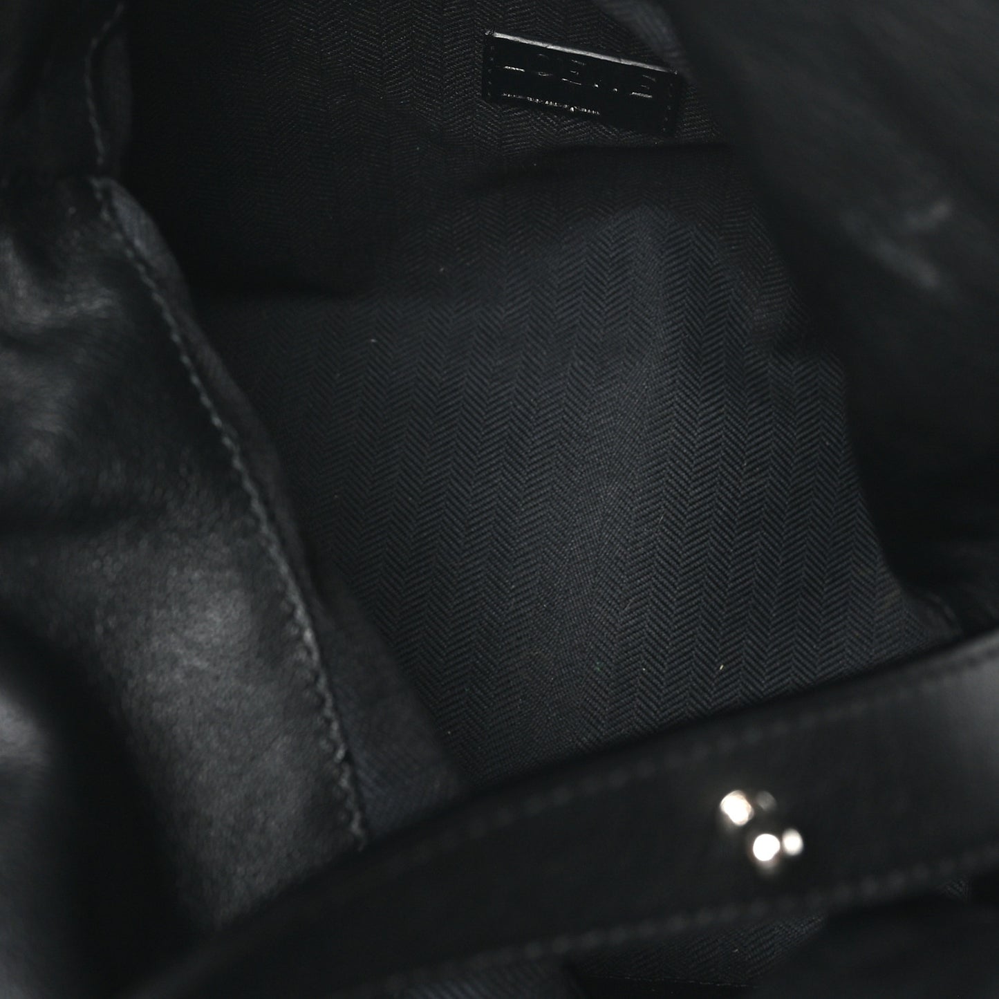 Calfskin Flamenco Knot Bag Black