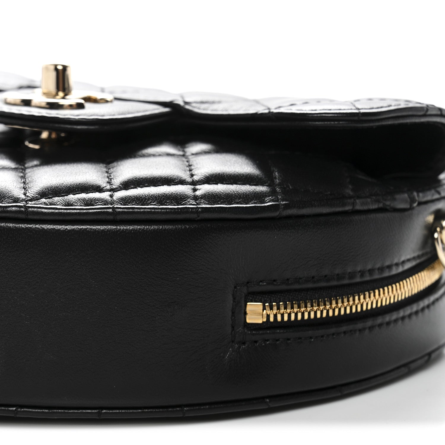 Chanel Lambskin Quilted CC In Love Heart Bag Black 1867070