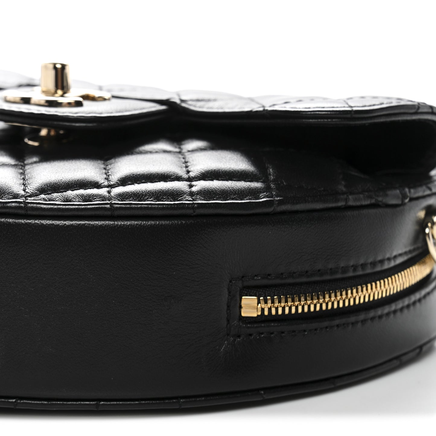 Lambskin Quilted CC In Love Heart Bag Black