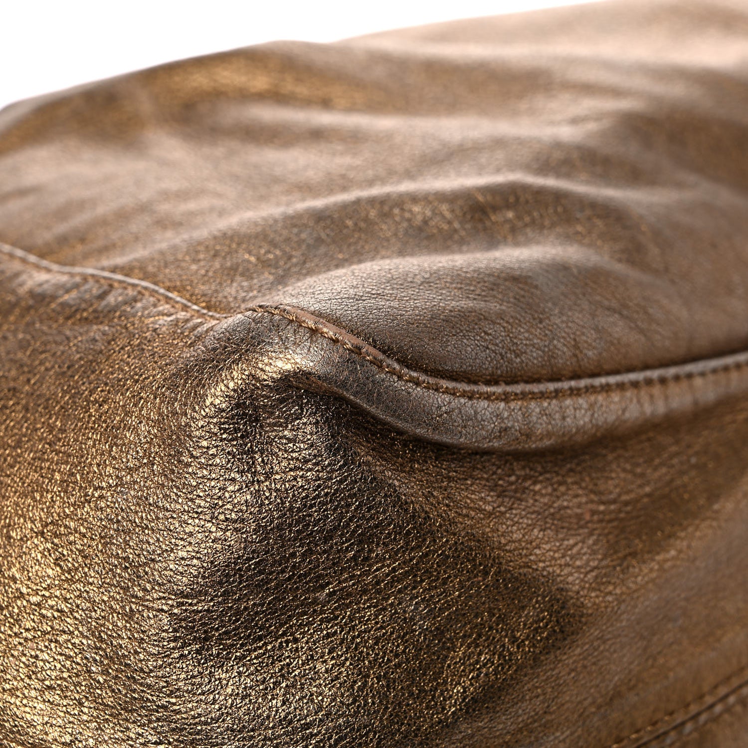 Valentino Garavani Metallic Calfskin Small Nuage Bow Hobo Gold 9 of 14