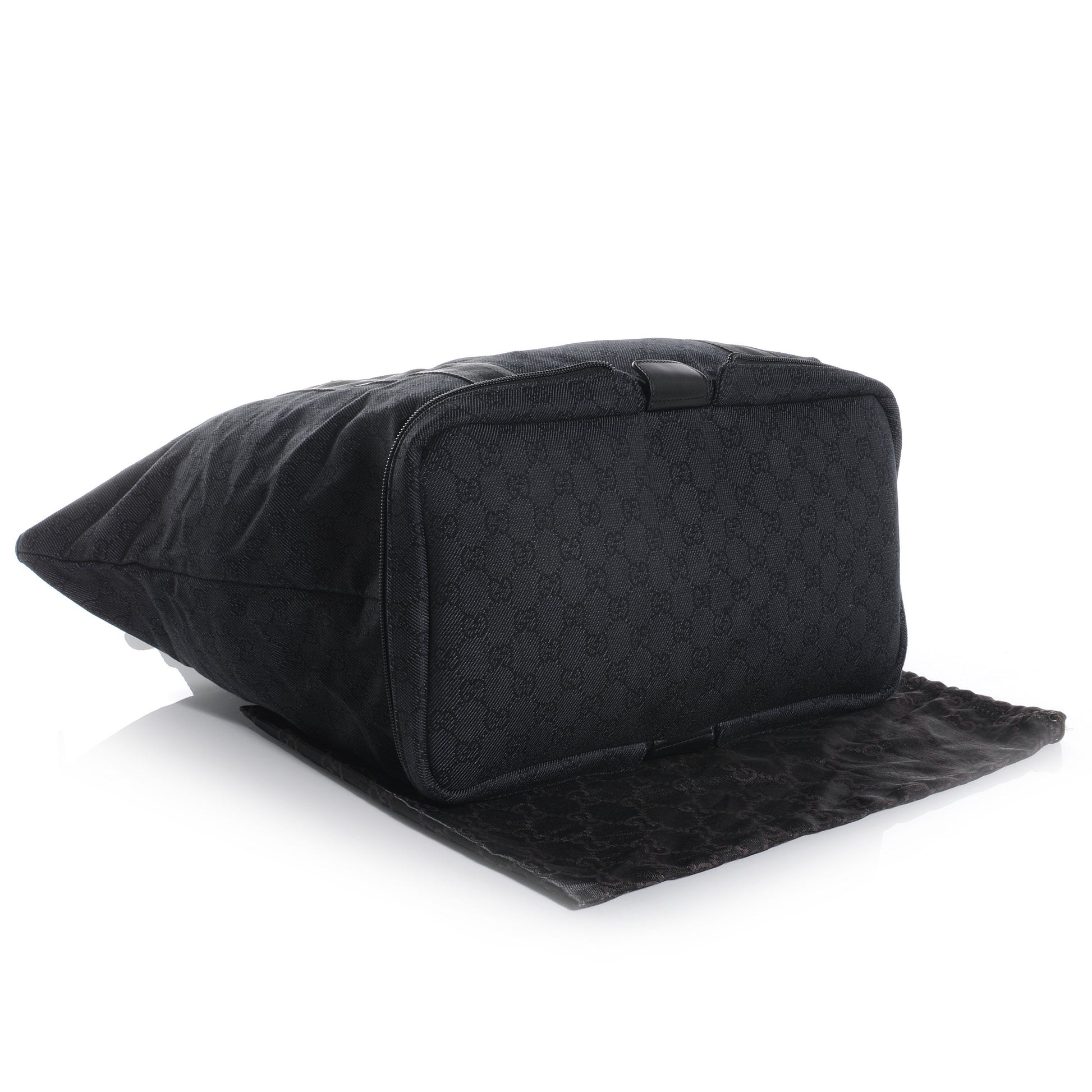 Gucci Denim Monogram Large Collapsible Travel Tote Black 4 of 7