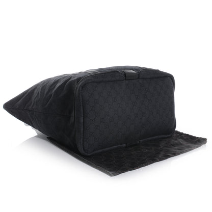 Gucci Denim Monogram Large Collapsible Travel Tote Black 4 of 7