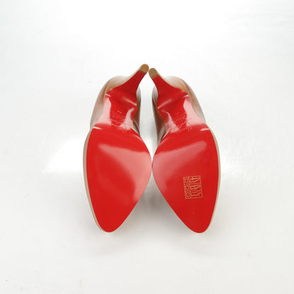 Christian Louboutin Kid Decollete 868 Zeppa 100mm Platform Pumps 36 Luggage 5 of 7