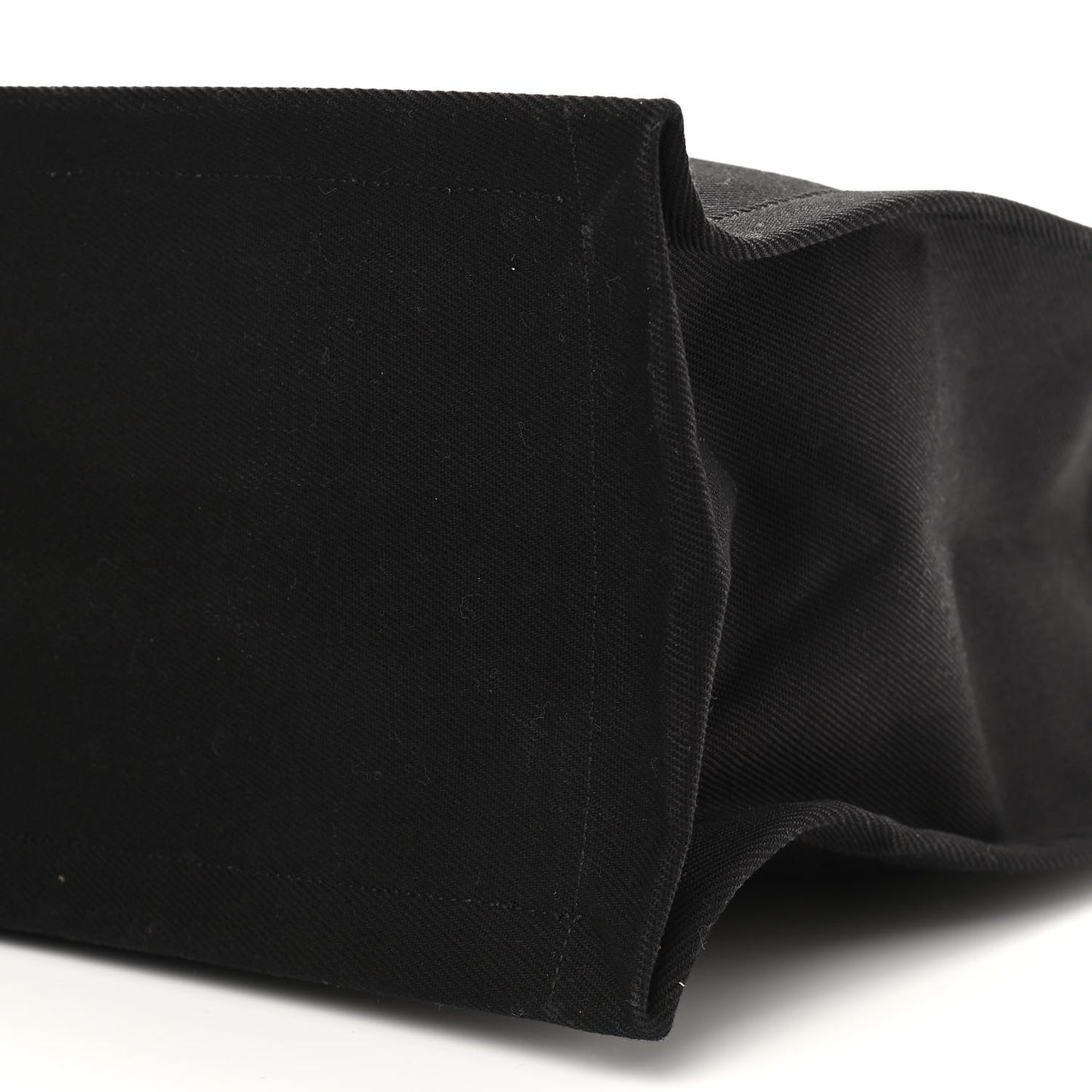 Linen Calfskin Rive Gauche Tote Black