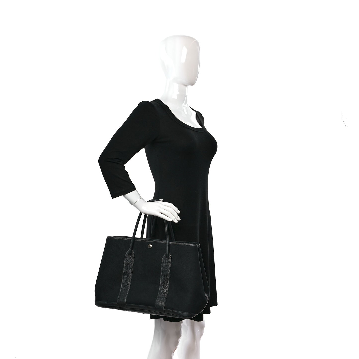 Toile Buffle Skipper Garden Party Tote 36 MM Black