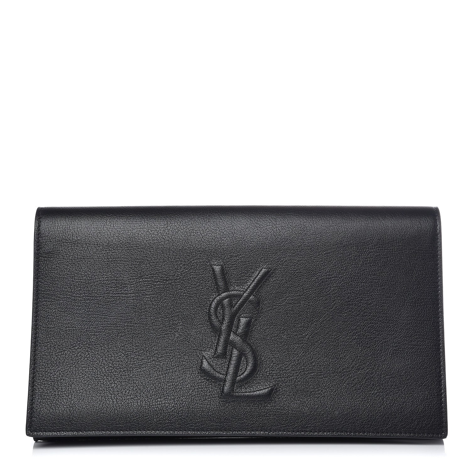 Saint Laurent Calfskin Large Belle De Jour Clutch Black 1 of 9