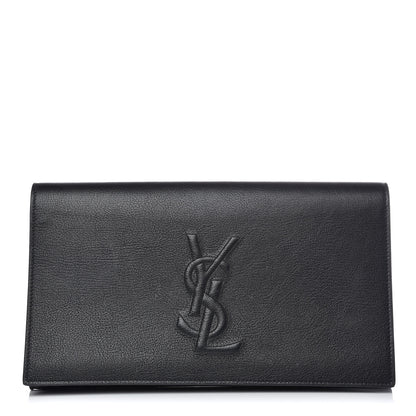 Saint Laurent Calfskin Large Belle De Jour Clutch Black 1 of 9