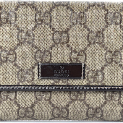 Gucci GG Plus Monogram Joy Continental Flap Wallet Beige Ebony Dark Brown 8 of 10