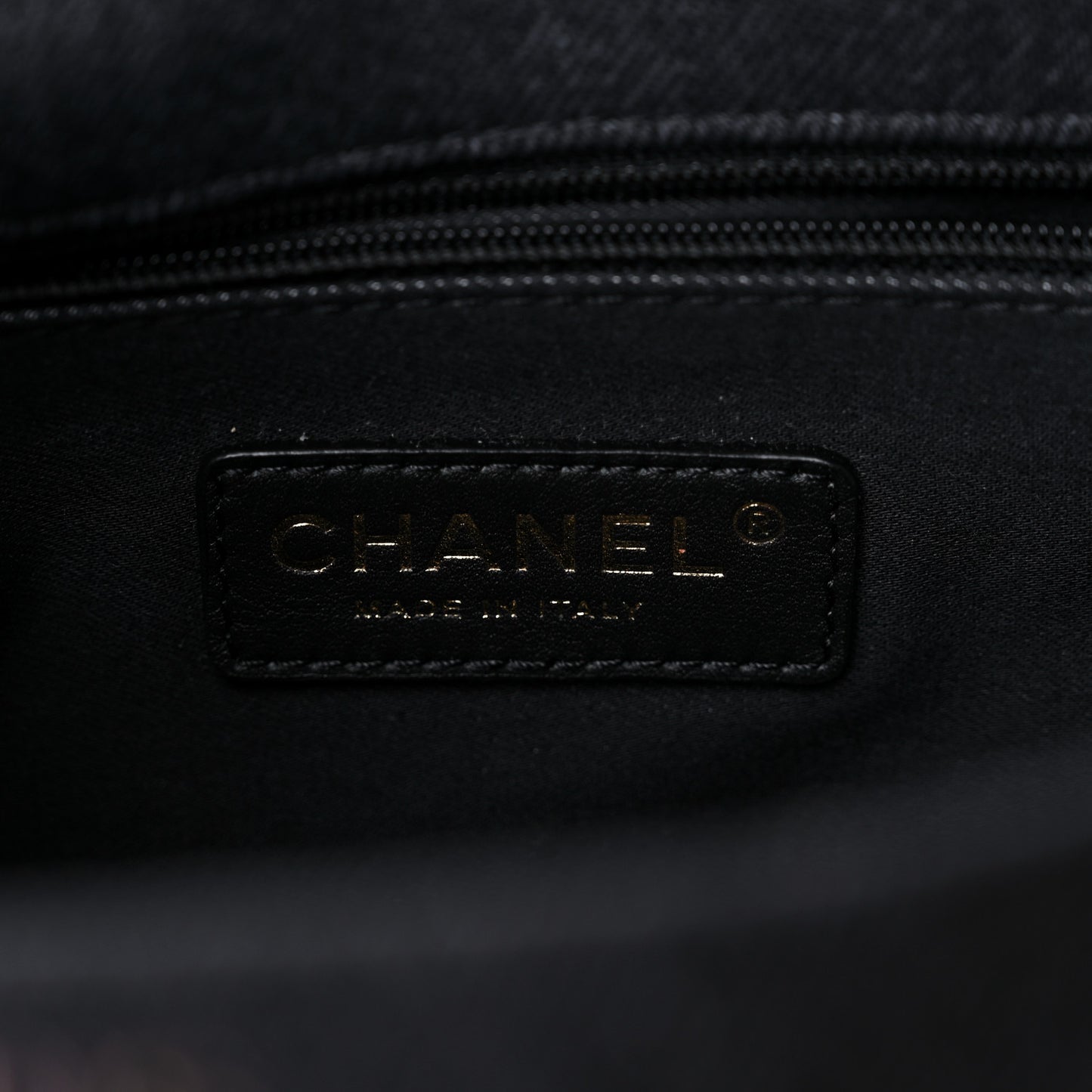 Denim Quilted Denim Mood Large Flap Black Multicolor