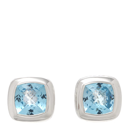 David Yurman Sterling Silver Blue Topaz 11mm Albion Earrings 1 of 4