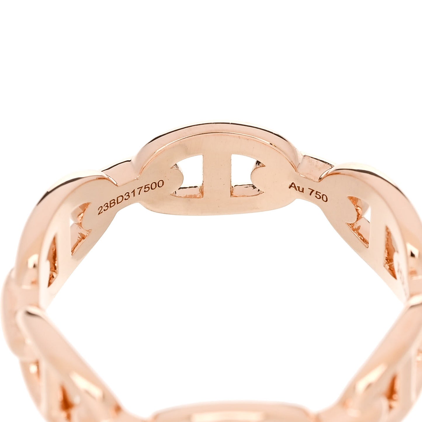 18K Rose Gold PM Chaine d'Ancre Enchainee Ring 52 6