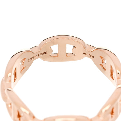Hermes 18K Rose Gold PM Chaine d'Ancre Enchainee Ring 52 6 6 of 7