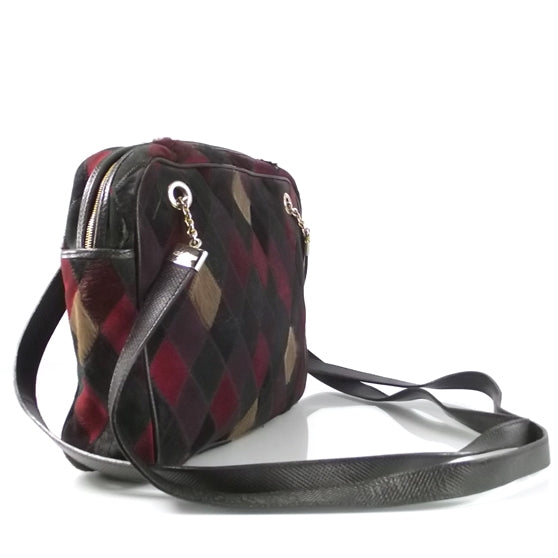 Bottega Veneta Pony Hair Suede Argyle Shoulder Bag 3 of 11