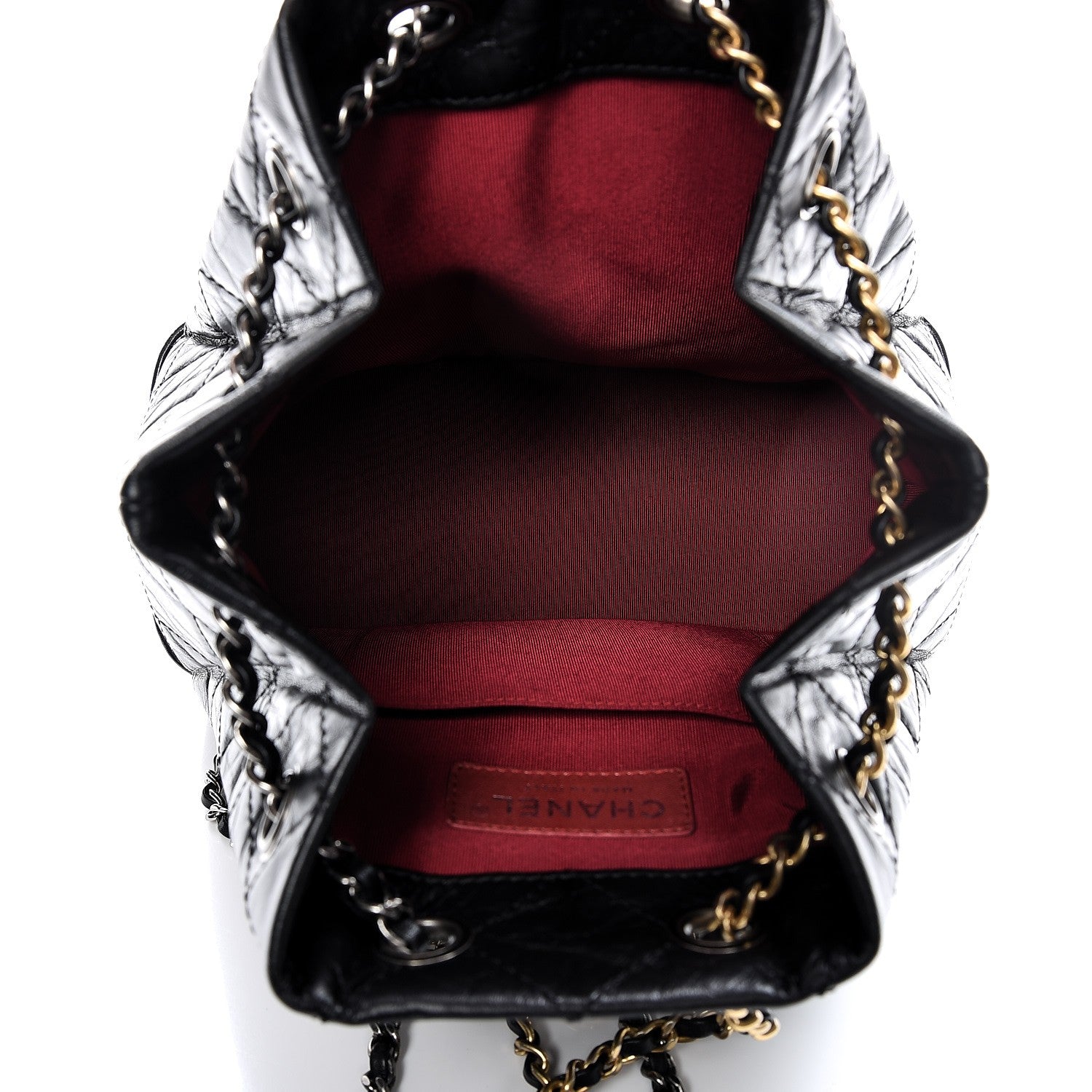 Chanel Aged Calfskin Quilted Gabrielle Backpack Black 5 of 10