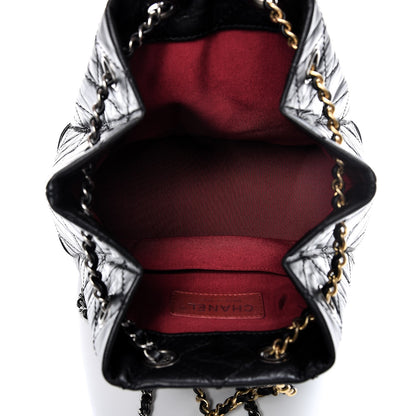 Chanel Aged Calfskin Quilted Gabrielle Backpack Black 5 of 10