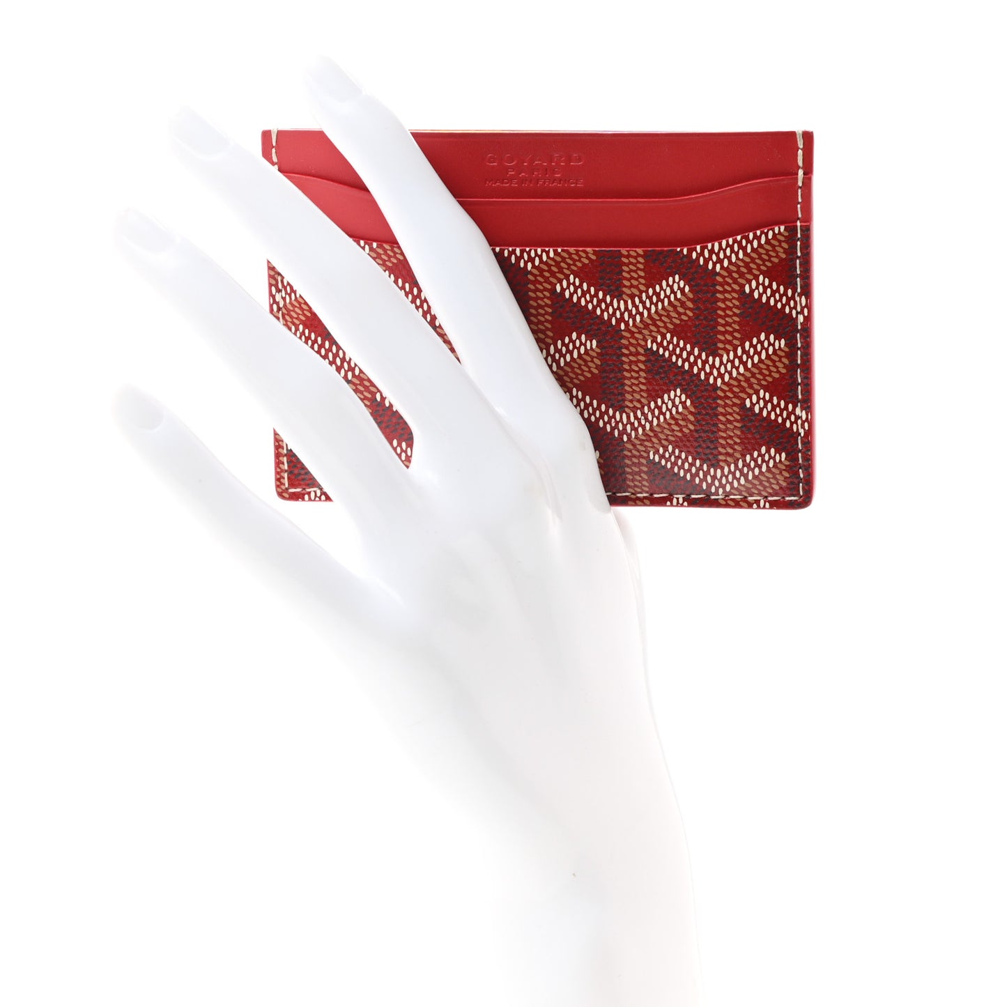 Goyardine Saint Sulpice Card Holder Red