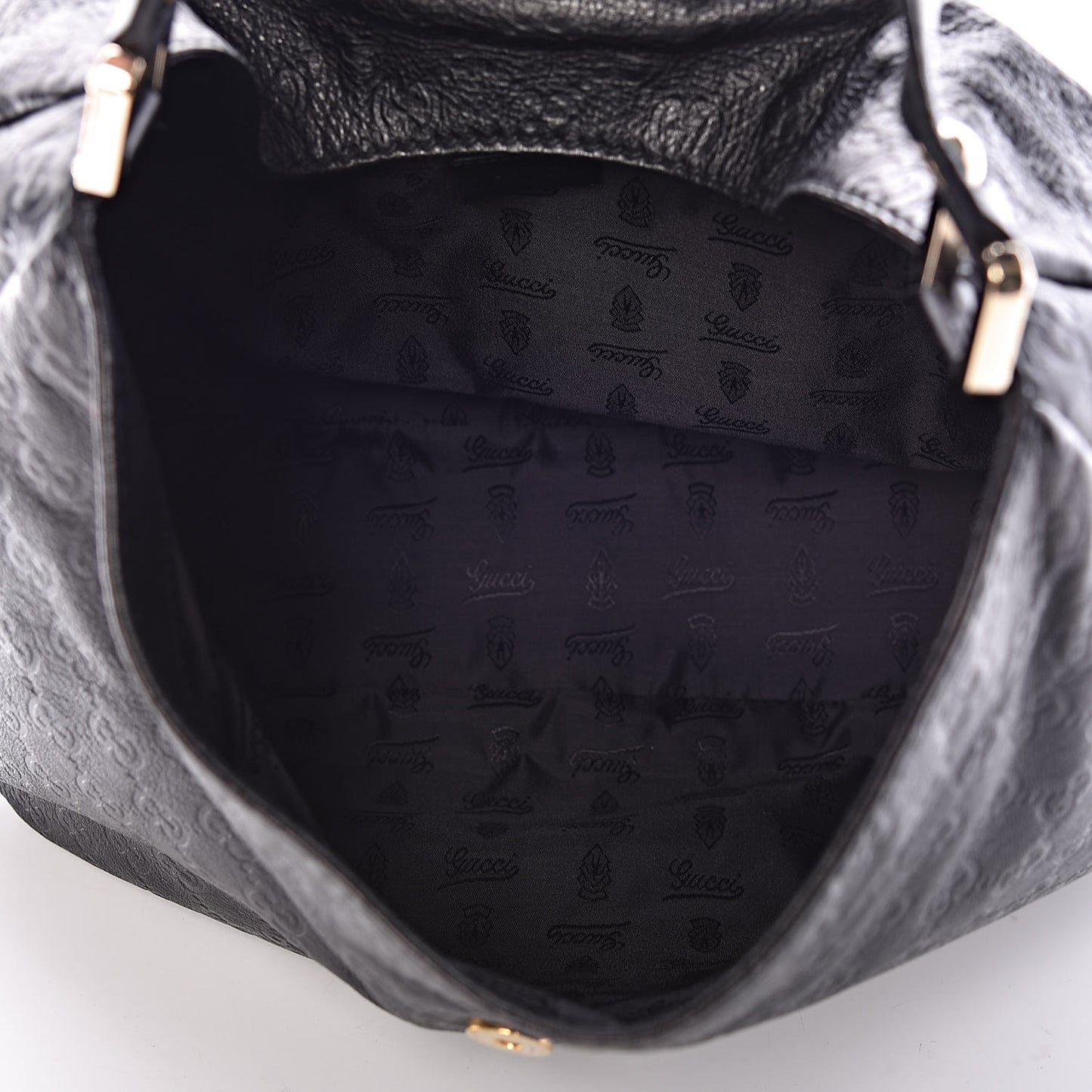 Guccissima Large New Ladies Web Hobo Black