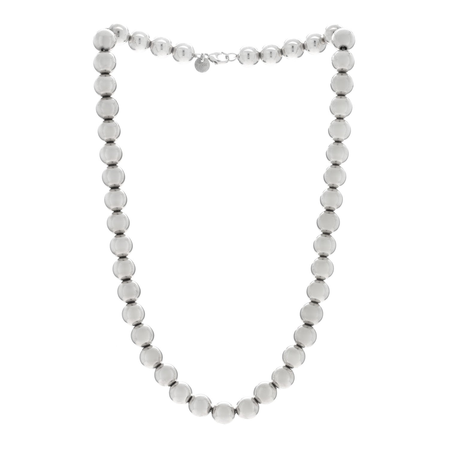 Tiffany Sterling Silver 10mm Hardwear Ball Necklace 3 of 4