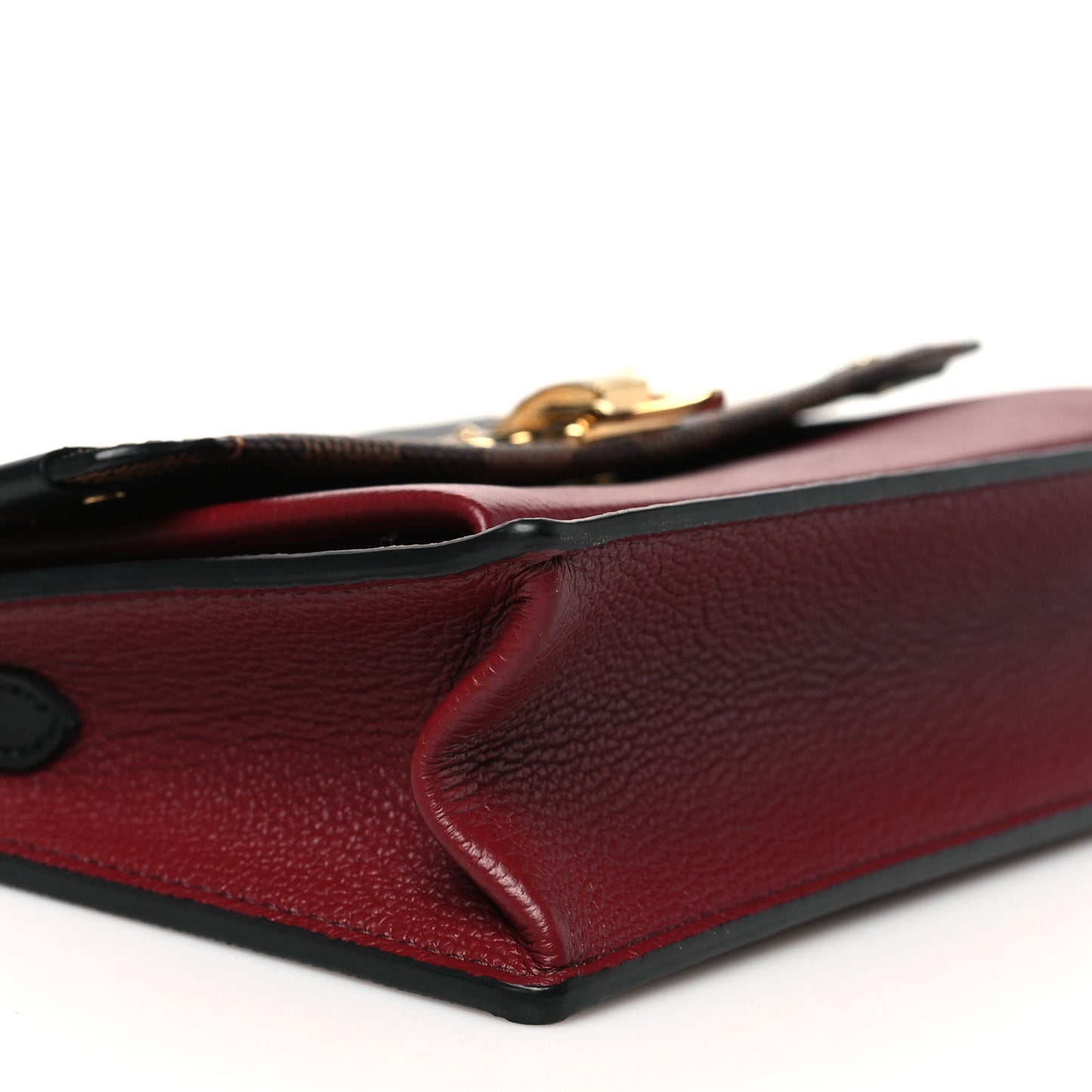 Damier Ebene Vavin Chain Wallet Bordeaux