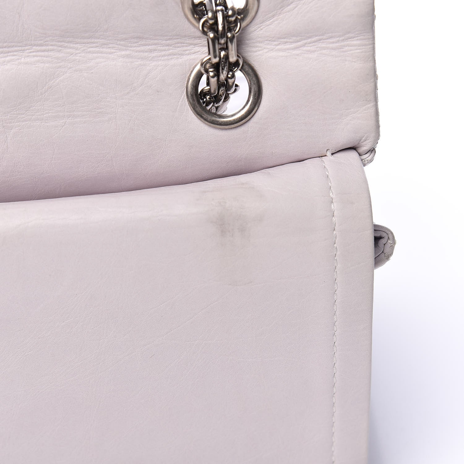 Chanel Aged Calfskin Quilted 50th Anniversary 2.55 Reissue 228 Flap White 25 of 27