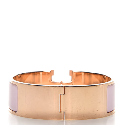 Hermes Enamel Wide Clic Clac H Bracelet GM Rose Dragee 3 of 6