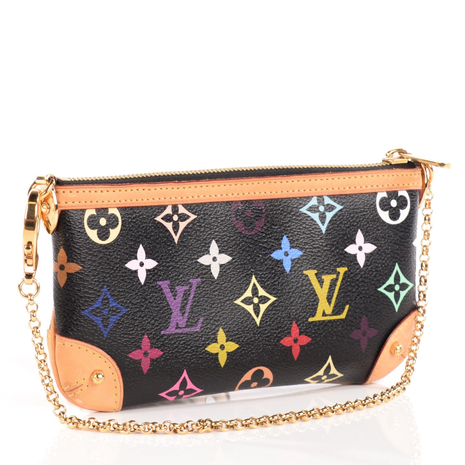 Louis Vuitton Monogram Multicolor Pochette Milla MM Black 3 of 7